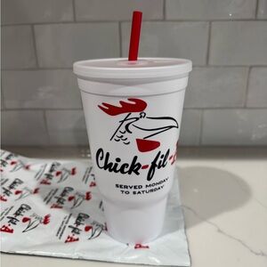 Chick-fil-A Doodles Cup | Reusable cup with lid and straw